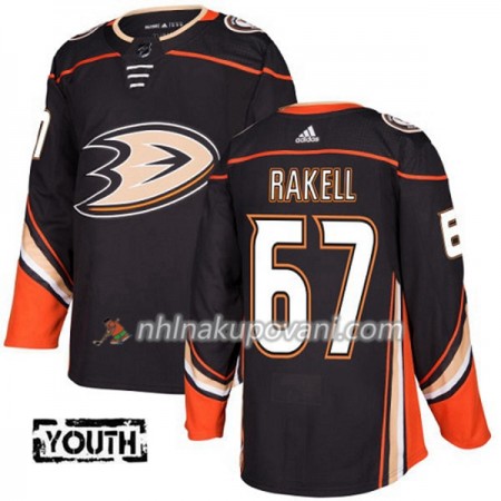 Anaheim Ducks Dresy Rickard Rakell 67 Adidas 2017-2018 Černá Authentic - Dětské
